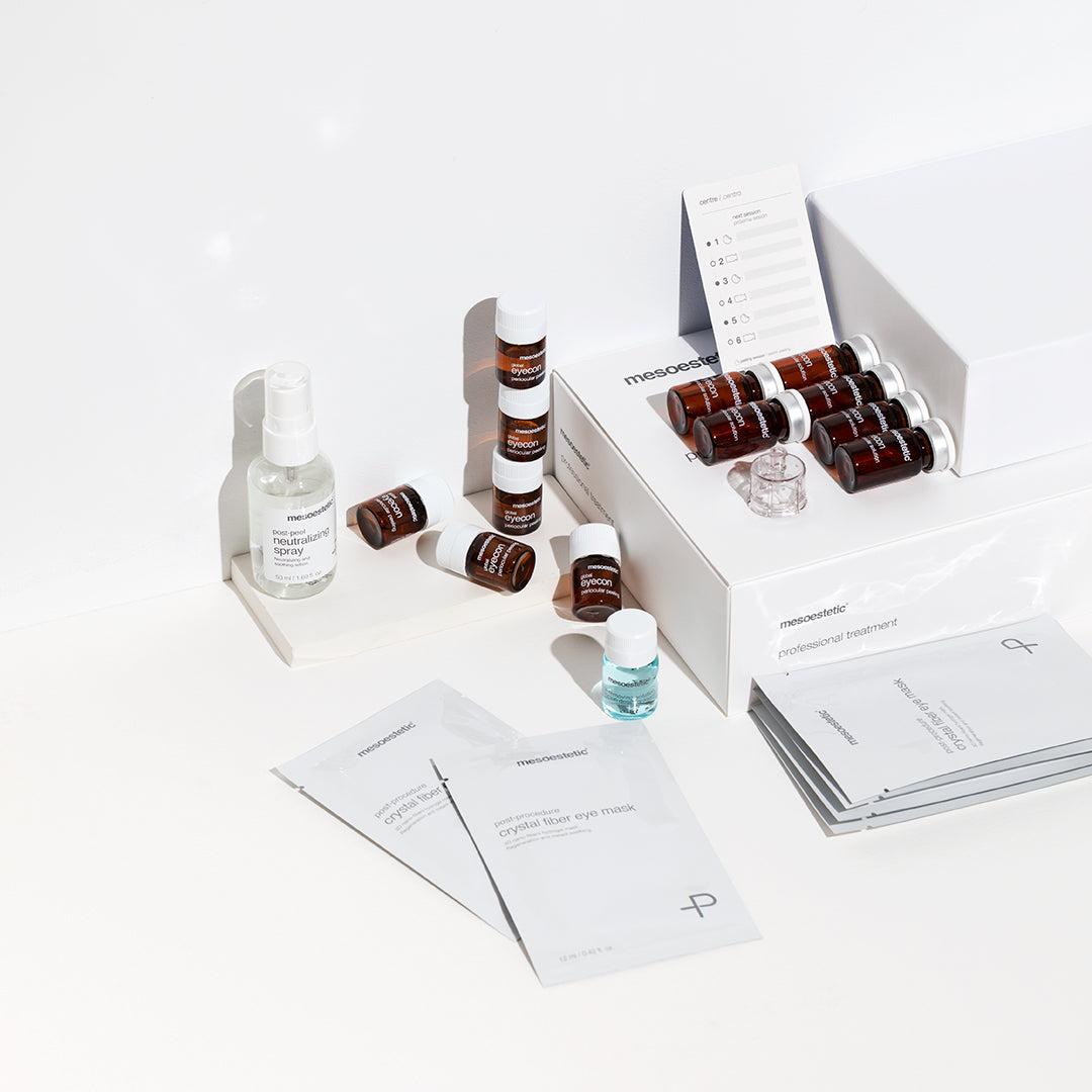Mesoestetic Global Eyecon sæt med spray, masker og serum til øjenbehandling